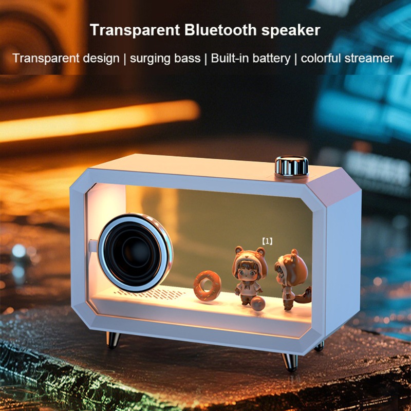 Audio Music Spotify - Haut-parleur Bluetooth Transparent, bricolage, éclairage coloré