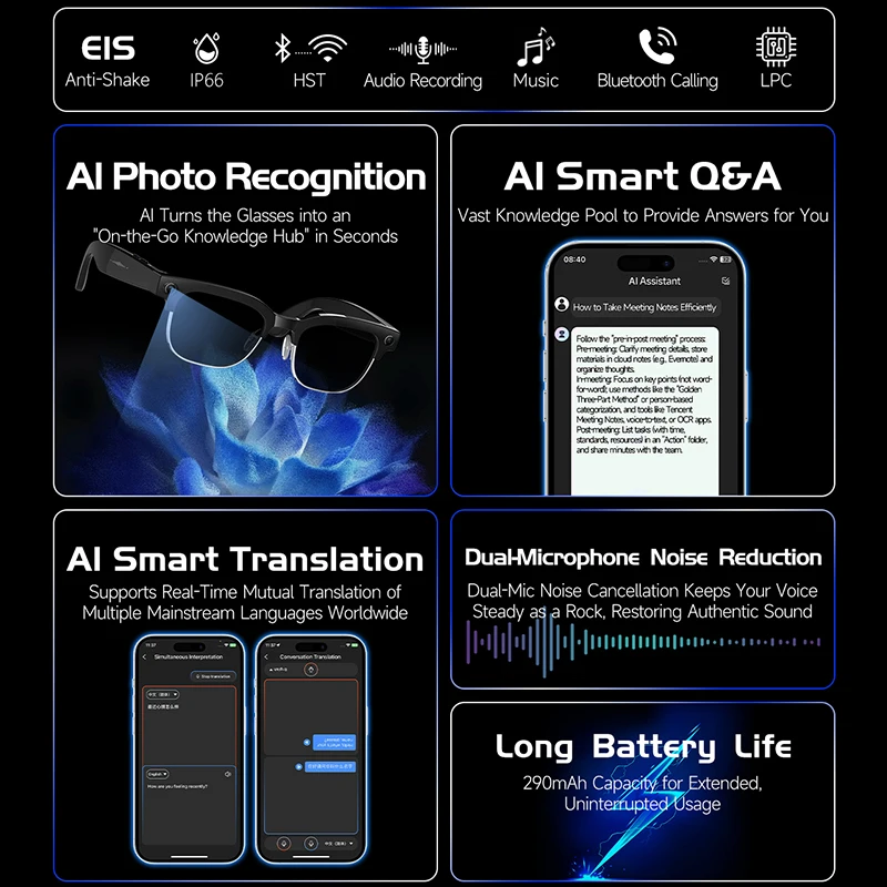 Lunettes intelligentes W630, c - Audio Music Image avis et prix